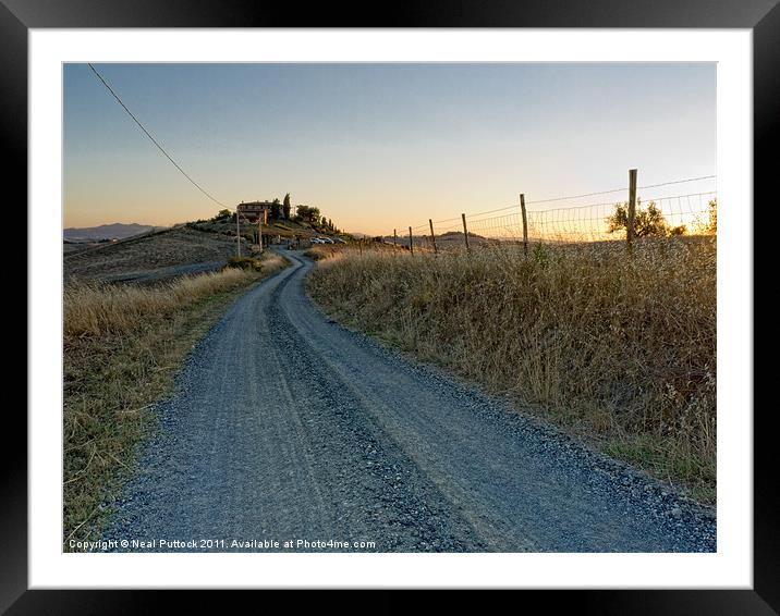 Road to Castagno Framed Mounted Print by Neal P