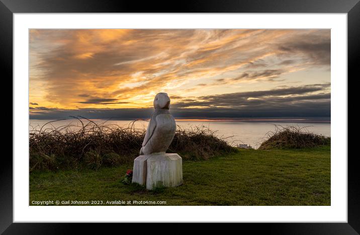 sunset at south stack lighthouse isle of Anglesey Framed Mounted Print by Gail Johnson