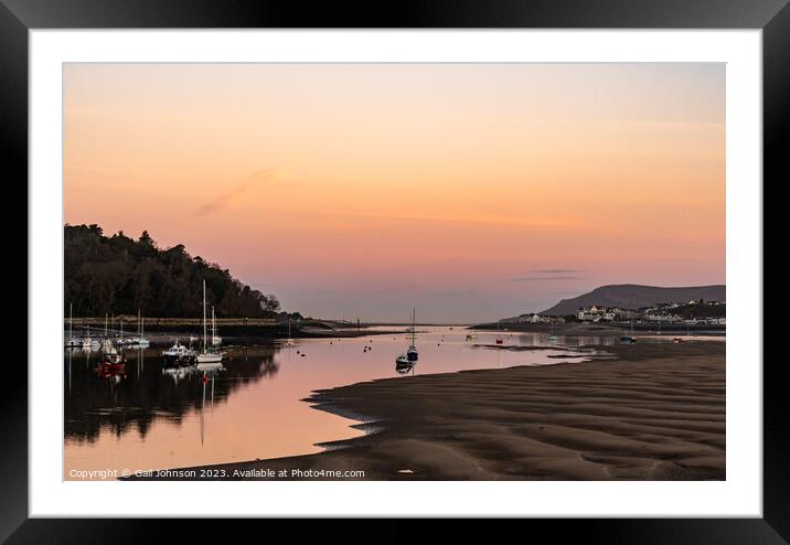 Conwy castle and town at sunrise North Wales  Framed Mounted Print by Gail Johnson