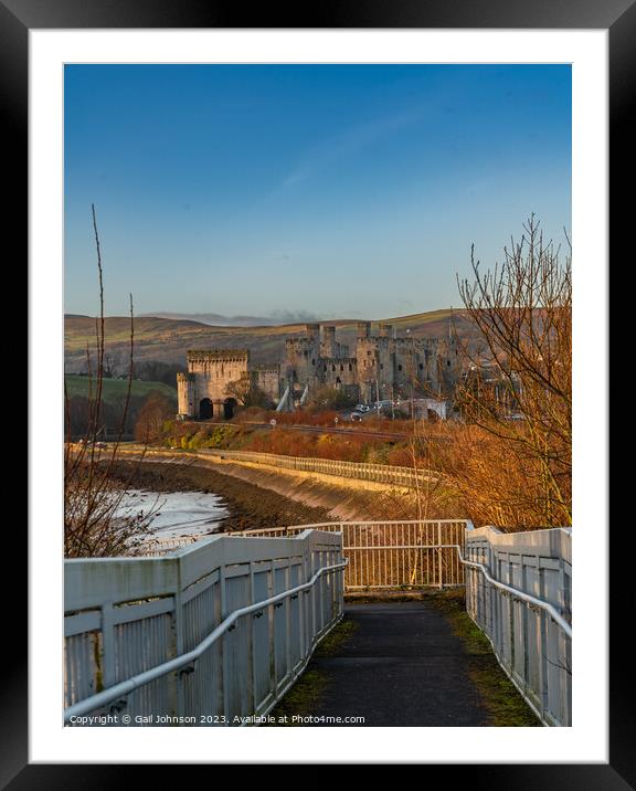 Conwy castle and town at sunrise North Wales  Framed Mounted Print by Gail Johnson