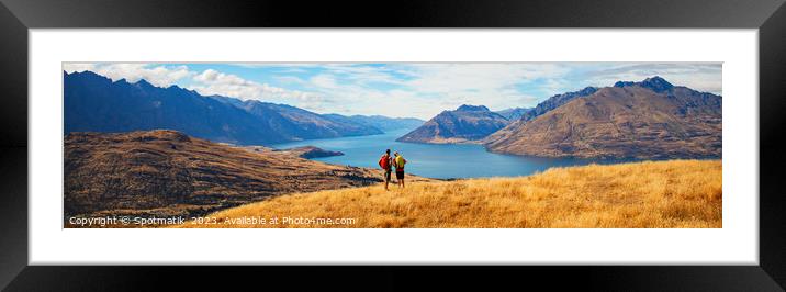 Panoramic Landscape view The Remarkables National Park Framed Mounted Print by Spotmatik 