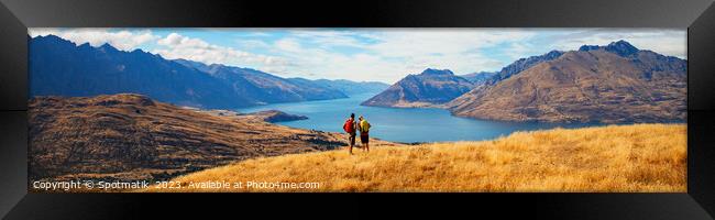 Panoramic Landscape view The Remarkables National Park Framed Print by Spotmatik 