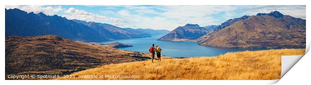 Panoramic Landscape view The Remarkables National Park Print by Spotmatik 