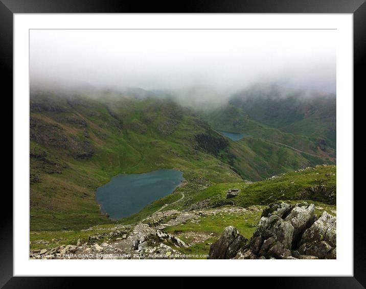 Ascent of the Old Man of Coniston Framed Mounted Print by EMMA DANCE PHOTOGRAPHY