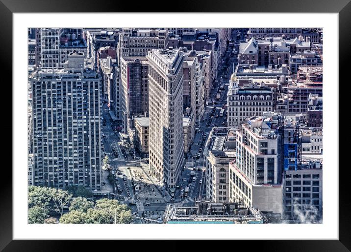 Flat Iron Building  Framed Mounted Print by Valerie Paterson