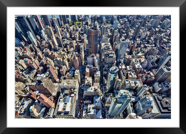 New York Rooftops Framed Mounted Print by Valerie Paterson