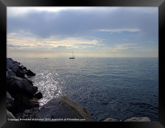 The Slovenian coast Framed Print by Andrew Middleton