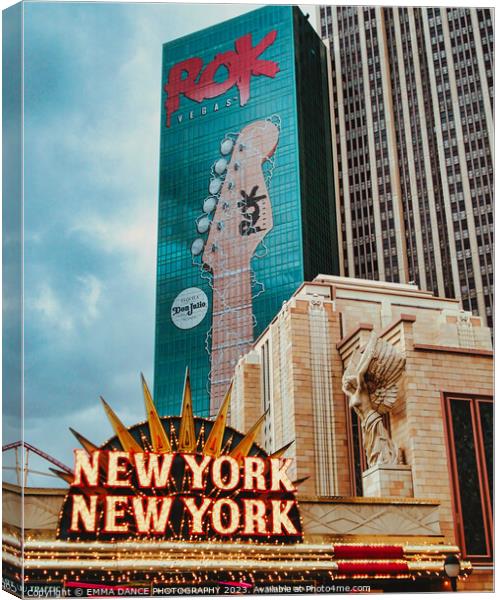 New York Hotel & Casino, Las Vegas Canvas Print by EMMA DANCE PHOTOGRAPHY