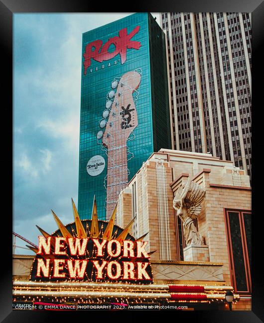 New York Hotel & Casino, Las Vegas Framed Print by EMMA DANCE PHOTOGRAPHY