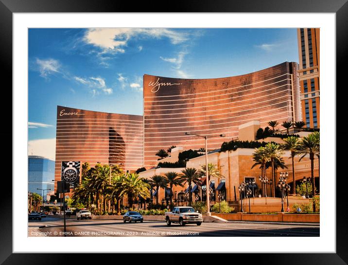 Wynn and Encore Hotel, Las Vegas Framed Mounted Print by EMMA DANCE PHOTOGRAPHY