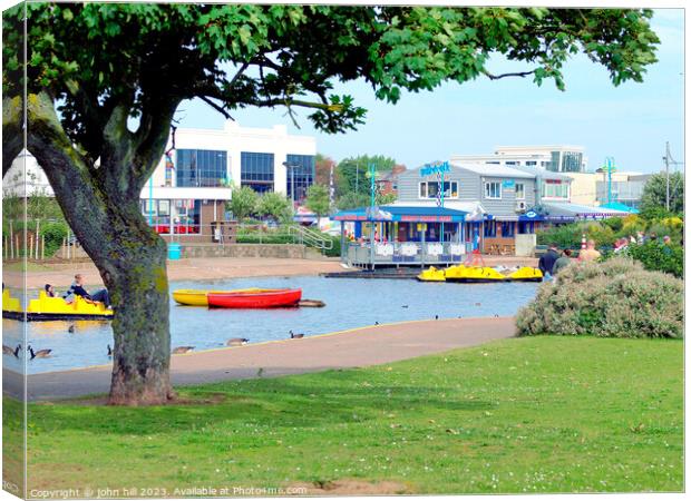 Boating lake, Skegness, Lincolnshire. Canvas Print by john hill