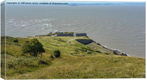 Brean Down Fort Canvas Print by Cliff Kinch