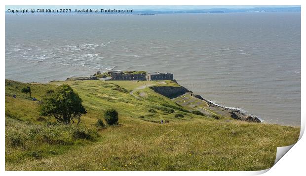Brean Down Fort Print by Cliff Kinch