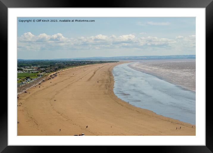 Overlooking Brean Sands Framed Mounted Print by Cliff Kinch