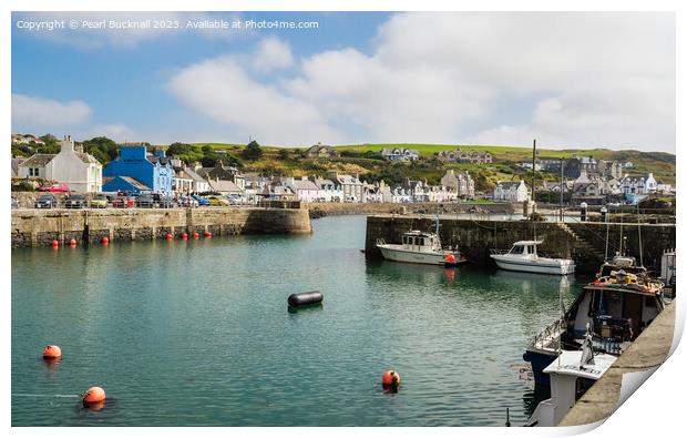 Portpatrick Harbour Dumfries and Galloway Print by Pearl Bucknall