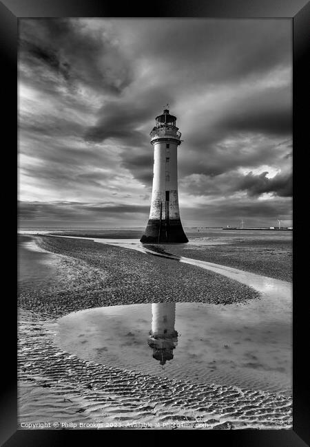 New Brighton Lighthouse Framed Print by Philip Brookes