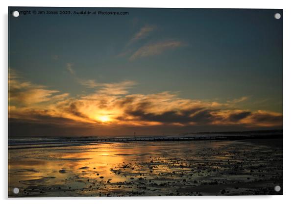 January sunrise reflections Acrylic by Jim Jones