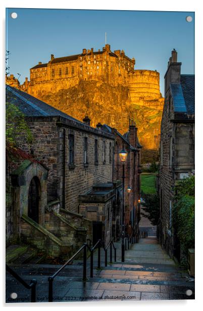 Edinburgh Castle at Sunrise Acrylic by Neil McKellar