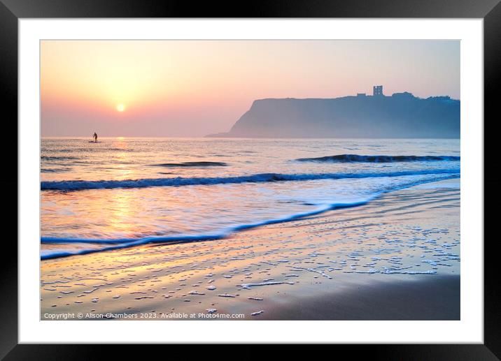Scarborough Sunrise  Framed Mounted Print by Alison Chambers