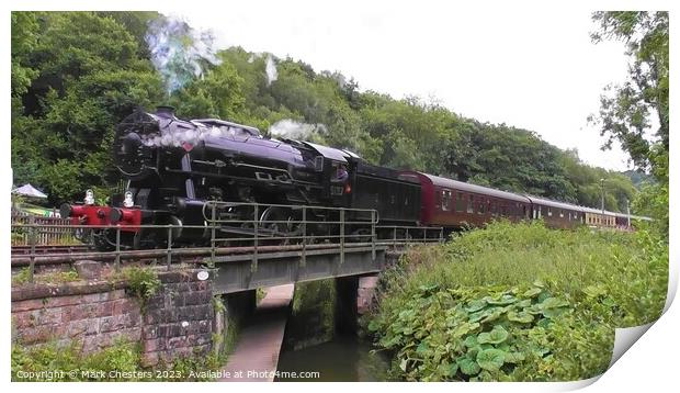 Majestic Steam Train Overlooks Canal Print by Mark Chesters