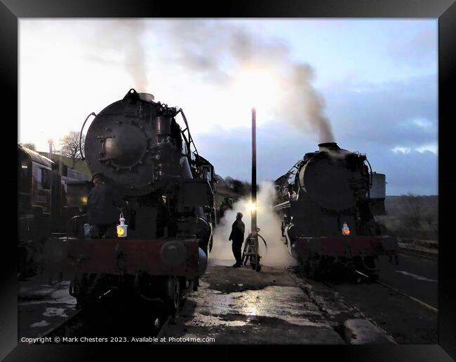 Early Morning Steam Train Excitement Framed Print by Mark Chesters