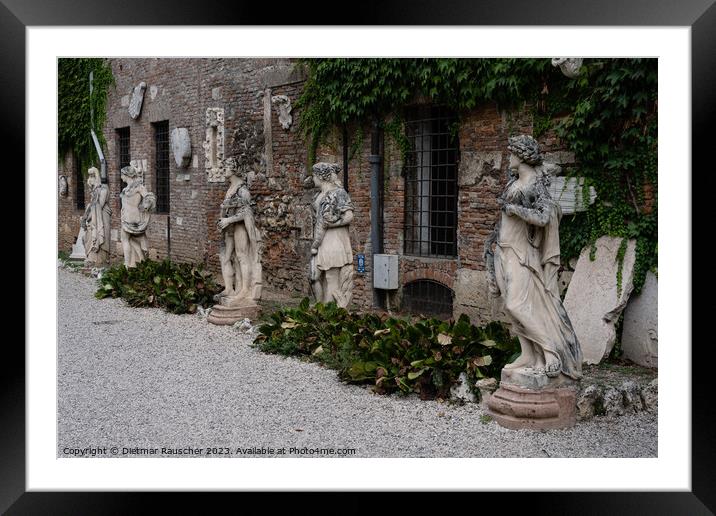 Muse Statues Garden of the Olympic Theater in Vicenza Framed Mounted Print by Dietmar Rauscher