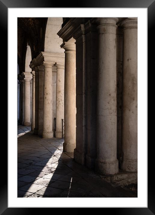 Columns of the Loggia of the Basilica Palladiana in Vicenza  Framed Mounted Print by Dietmar Rauscher