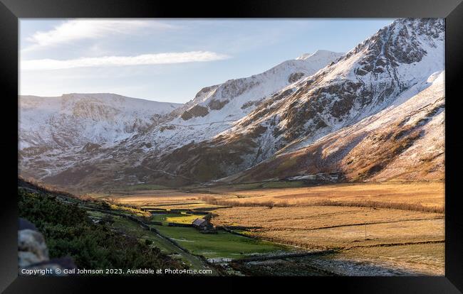 Driving through Snowdonia  Framed Print by Gail Johnson