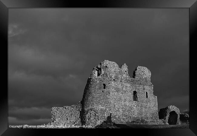 Ogmore castle Framed Print by Darren Evans