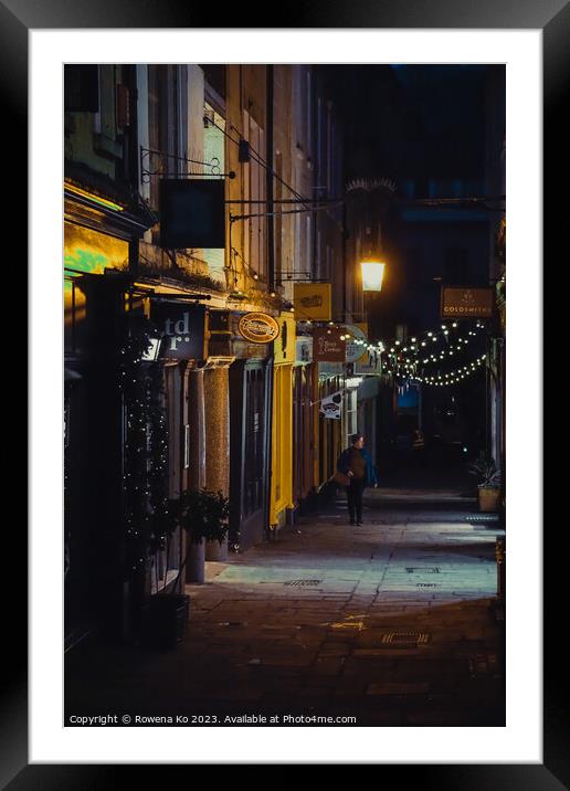 Street photo of the Union Passage in Bath  Framed Mounted Print by Rowena Ko