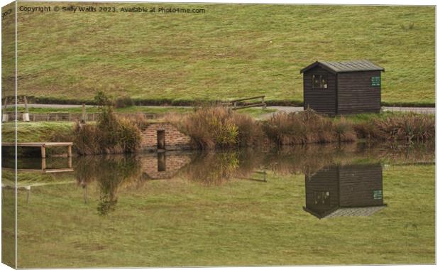 Look closely. It is a reflection ! Canvas Print by Sally Wallis