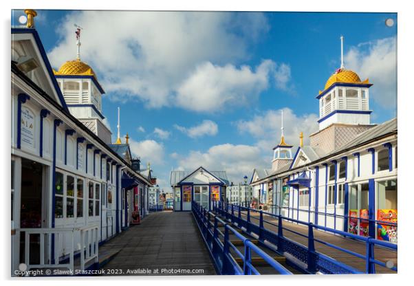 Eastbourne Pier Acrylic by Slawek Staszczuk