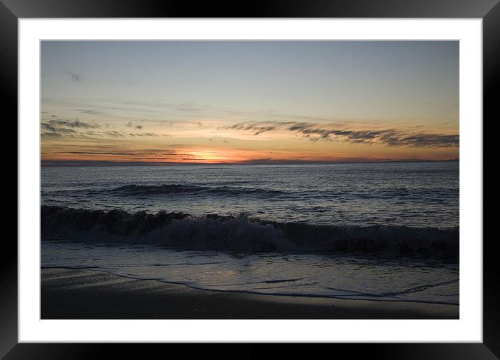 Levanto Beach sunset Framed Mounted Print by Ian Middleton