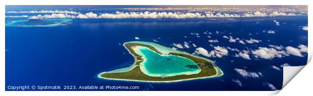 Aerial Panorama Tupai Bora Bora Tahaa South Pacific  Print by Spotmatik 