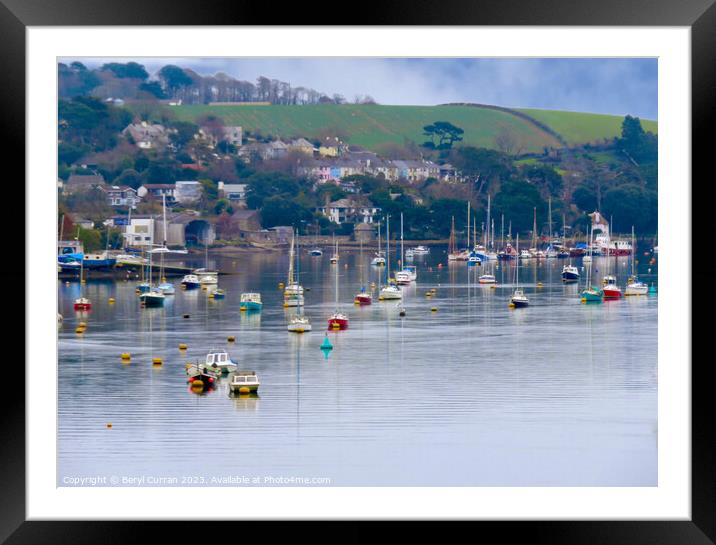 Serenity on Penryn River Framed Mounted Print by Beryl Curran