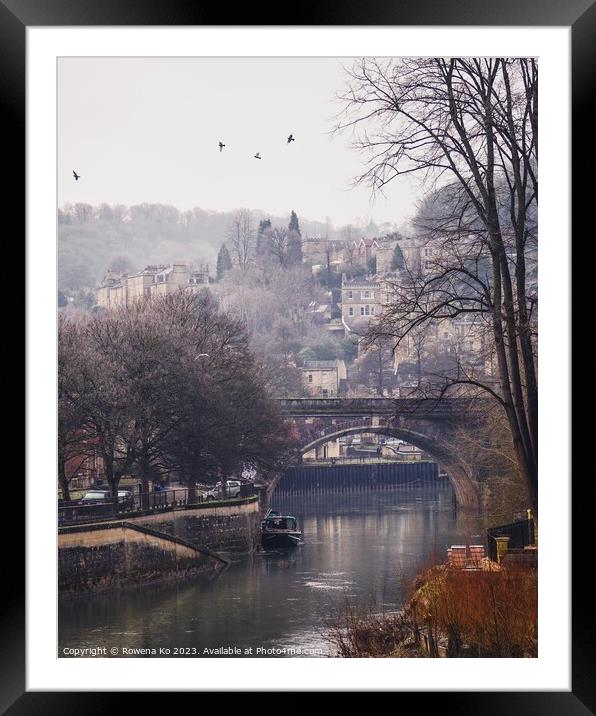 Morning View of the River Avon  Framed Mounted Print by Rowena Ko