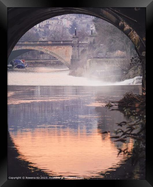 Morning Reflection of the Pulteney Bridge  Framed Print by Rowena Ko