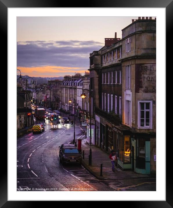 Bath Street View of London Road Framed Mounted Print by Rowena Ko