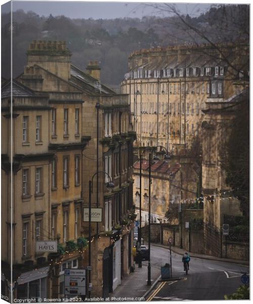 Bath Street View of Walcot Street Canvas Print by Rowena Ko