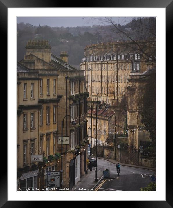 Bath Street View of Walcot Street Framed Mounted Print by Rowena Ko