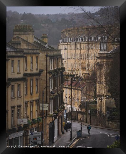 Bath Street View of Walcot Street Framed Print by Rowena Ko