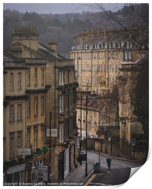 Bath Street View of Walcot Street Print by Rowena Ko