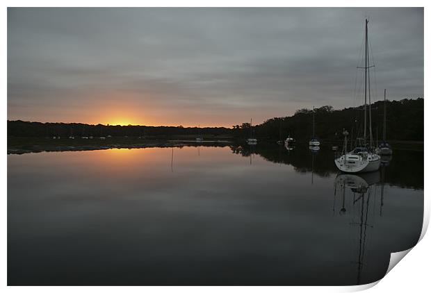 Dawn on the Beaulieu River Print by Gary Eason