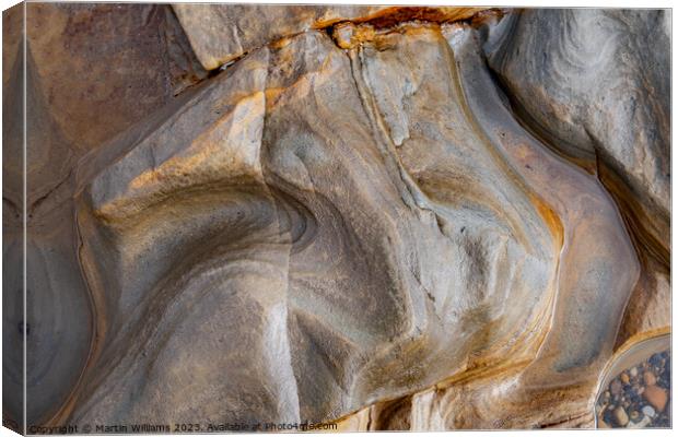 Rock Patterns 7 - Scarborough Canvas Print by Martin Williams