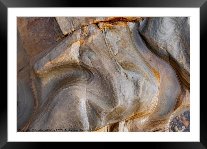Rock Patterns 7 - Scarborough Framed Mounted Print by Martin Williams