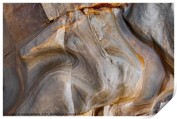 Rock Patterns 7 - Scarborough Print by Martin Williams