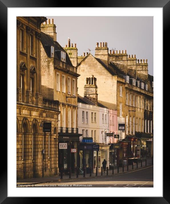 Bath Street View of George Street  Framed Mounted Print by Rowena Ko