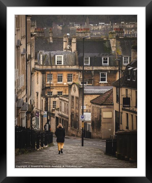 Bath Street View of Lansdown Road Framed Mounted Print by Rowena Ko