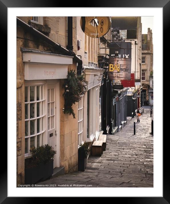 Bath Street View of Saville Street  Framed Mounted Print by Rowena Ko