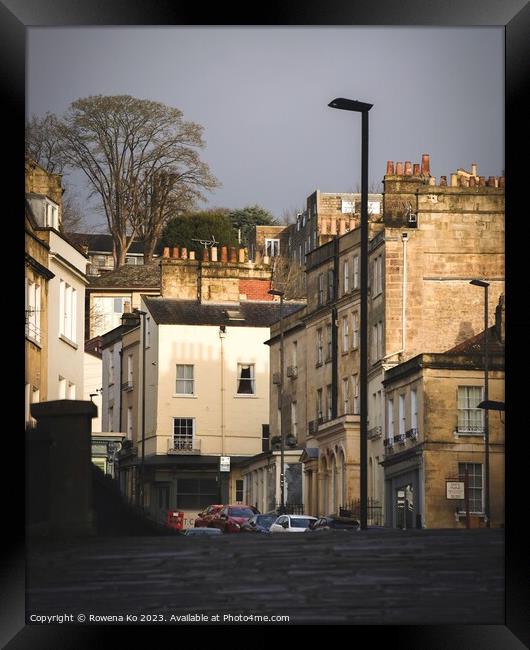 Bath Street View of Lansdown Road  Framed Print by Rowena Ko